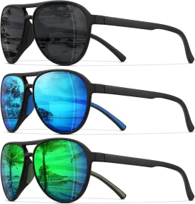 STORYCOAST Polarized Aviator Sunglasses for Men Women Classic Retro Aviators Sports Driving Running Sun Glasses