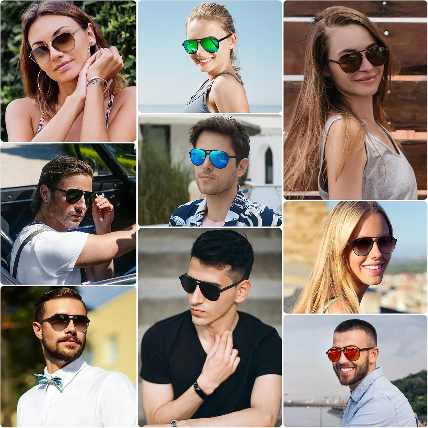 STORYCOAST Polarized Aviator Sunglasses for Men Women Classic Retro Aviators Sports Driving Running Sun Glasses