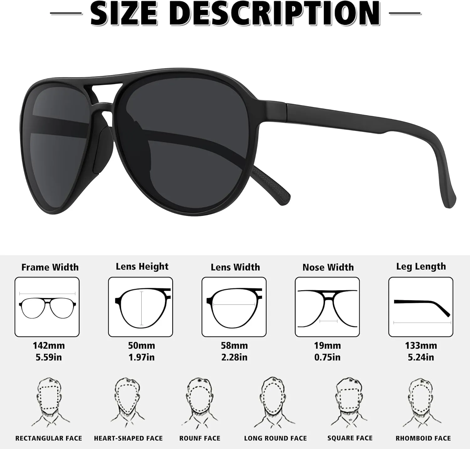 STORYCOAST Polarized Aviator Sunglasses for Men Women Classic Retro Aviators Sports Driving Running Sun Glasses