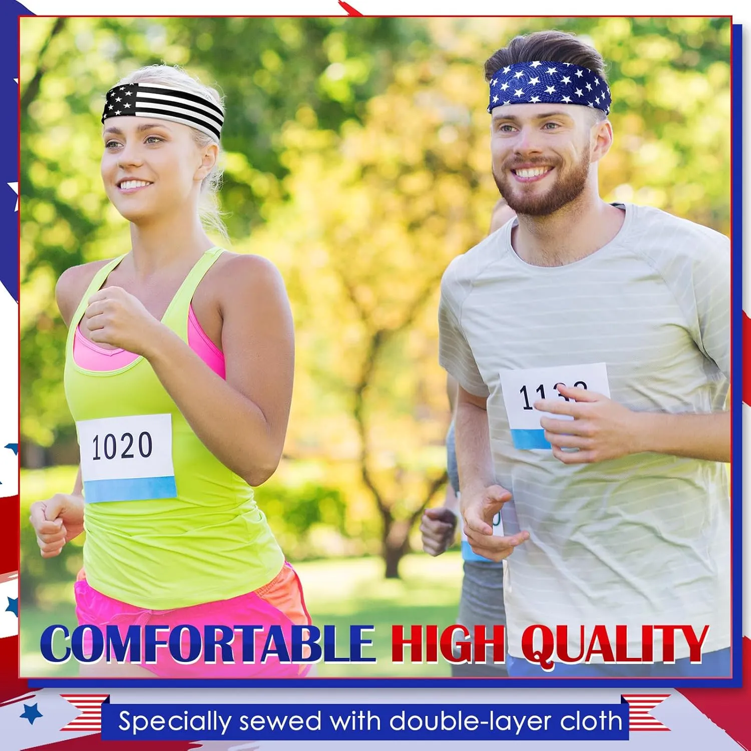 Suhine 18 Pcs Sport Sweatbands Headbands for Men Women Running Workout Headbands Nonslip Sweat Absorbing Sweatband Stretchy Unisex Bandana for Tennis Baseball Football Cycling Yoga