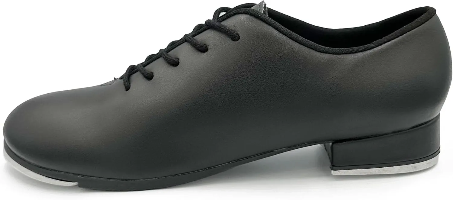 Vegan Leather Oxford Lace Up Tap Shoe, Flexible Molded Sole - Torrin TA05