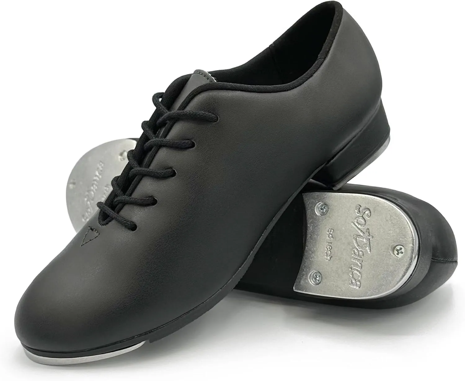 Vegan Leather Oxford Lace Up Tap Shoe, Flexible Molded Sole - Torrin TA05
