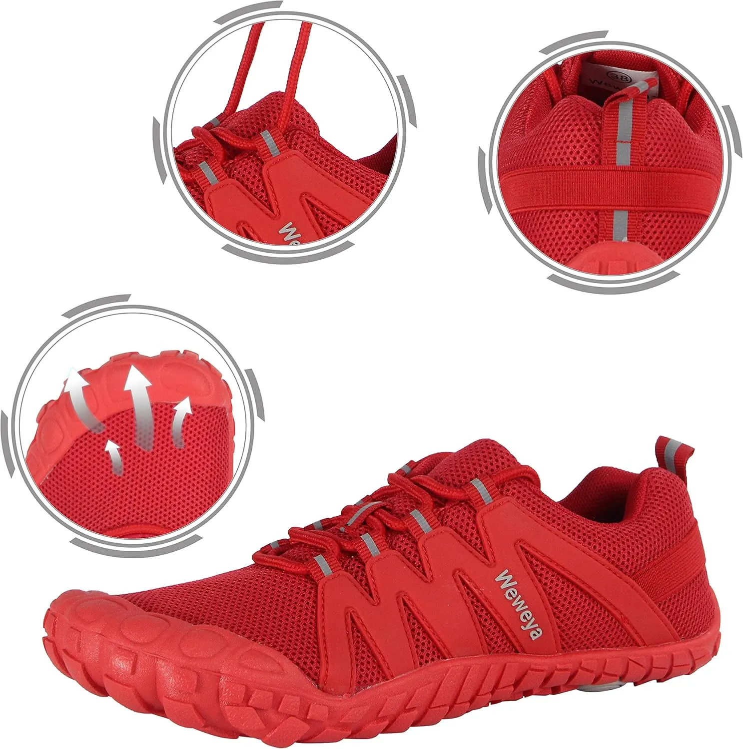 Weweya Barefoot Shoes for Women Minimalist Running Cross Training Shoe