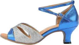 Women's Latin Dance Shoes Ballroom Practice Dance Heels Dressy Wedding Bride Sandals Prom Graduation Business Heels