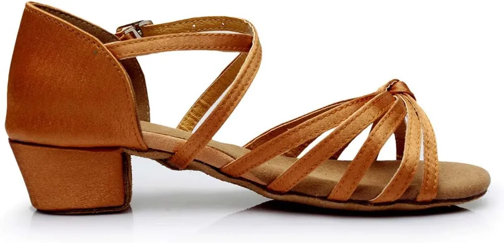 Women's Latin Dance Shoes Ballroom Practice Dance Heels Dressy Wedding Bride Sandals Prom Graduation Business Heels
