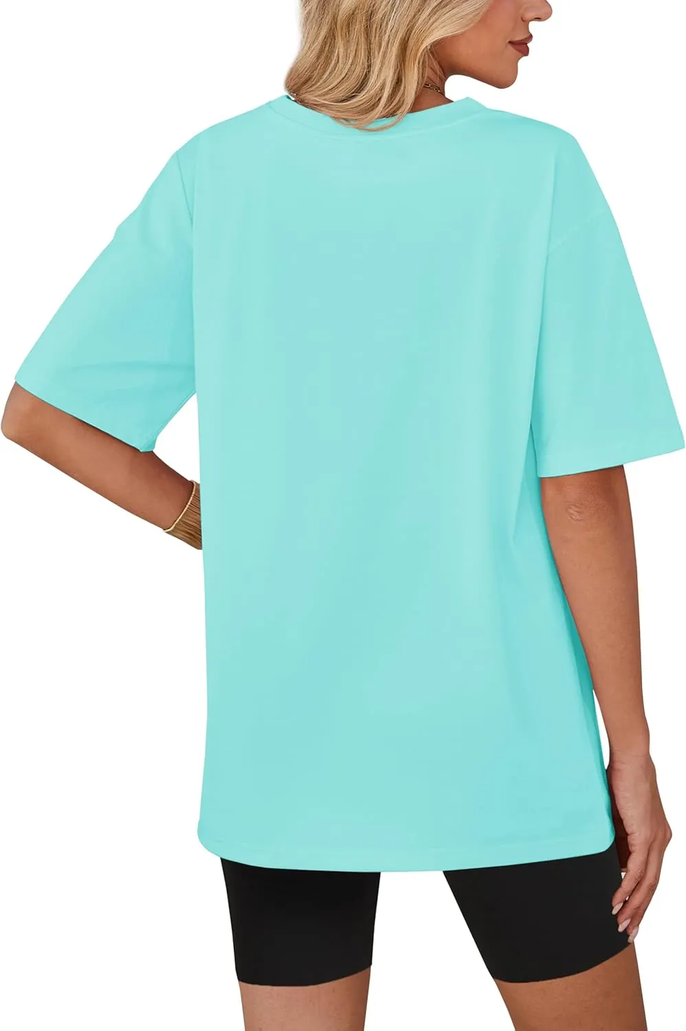 YUCOLEN Oversized T Shirts for Women Loose Fit Short Sleeve Crewneck Plus Size Tops UPF 50  Casual Workout Summer Tees